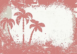 棕櫚樹矢量夏季背景