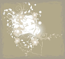 一個漂亮的女士老插圖