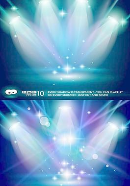 舞臺(tái)燈光背景矢量素材