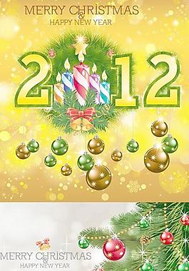 2012年圣誕節(jié)主題矢量圖