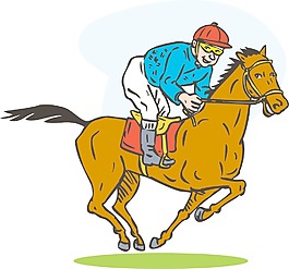 马和骑师的赛马