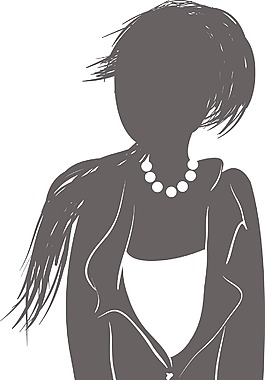 時(shí)尚女性剪影矢量