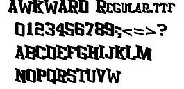AWKWARD 英文字體下載