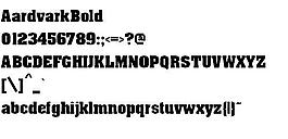 AardvarkBold 英文字體下載