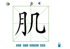 肌字笔画flash教程