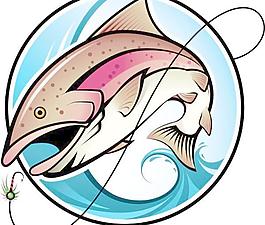 釣魚(yú)卡通形象矢量素材2