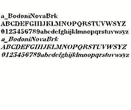 a_BodoniNovaBrk 英文字體下載
