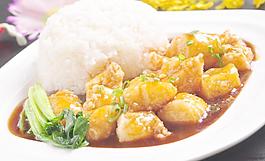 魚香脆皮豆腐飯圖片