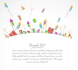 精美卡通禮花鞭炮矢量素材