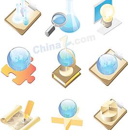 辦公實驗圖標矢量圖下載