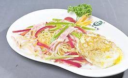 培根蛋黃意大利面圖片