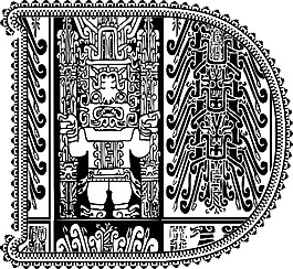 古字母D矢量插畫