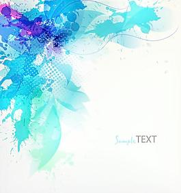 炫彩花朵背景矢量素材4