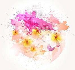 炫彩花朵背景矢量素材3