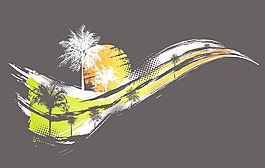 垃圾夏季背景矢量插畫(huà)