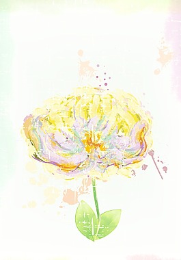 水彩花卉背景矢量插畫