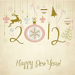 2012新年快樂背景