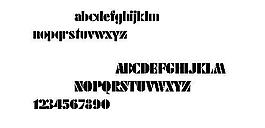 ArmyBlackPlain 英文字體下載