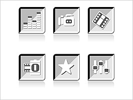 光澤圖標矢量集