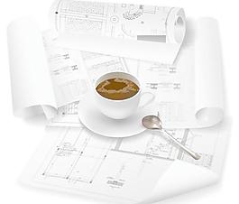 精美房屋建筑圖紙矢量素材2