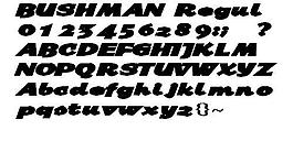 BUSHMAN 英文字體下載