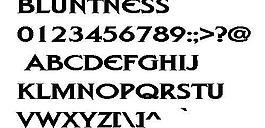 BLUNTNESS 英文字體下載
