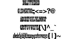 BILLYTHEKID 英文字體下載