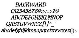 BACKWARD 英文字體下載