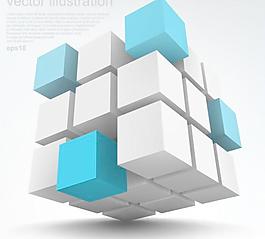 立體科技背景矢量素材4