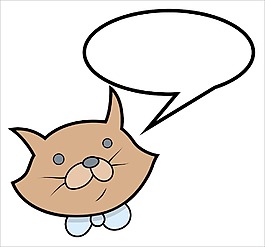 貓說矢量卡通插畫