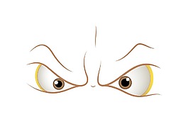愤怒的卡通眼睛