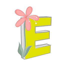 矢量E字母花