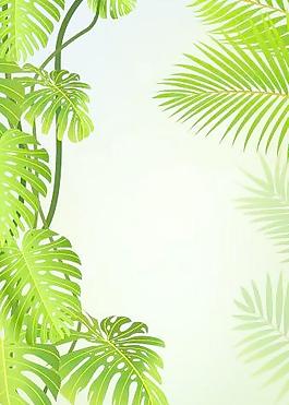 綠葉背景矢量素材4