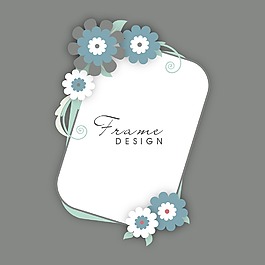 美麗的花卉裝飾相框背景