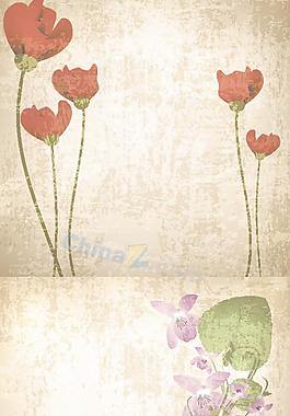 復(fù)古花紋背景矢量素材