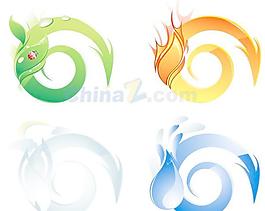 自然創(chuàng)意符號(hào)矢量素材