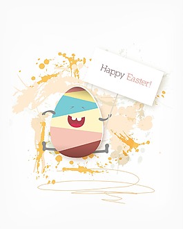 復活節插畫矢量與復活節彩蛋