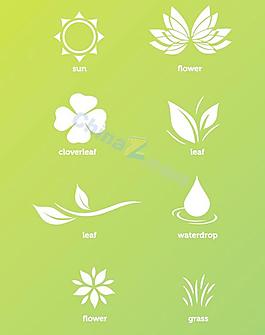 抽象花紋圖標(biāo)矢量素材