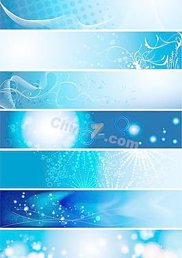 藍(lán)色夢(mèng)幻花紋背景矢量素材