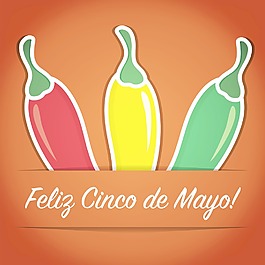 Feliz Cinco de Mayo（幸福5月第五）剪紙矢量格式的卡