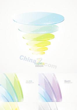 3D清新背景矢量素材