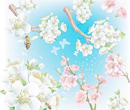 桃花矢量素材3