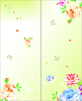 牡丹移門圖案