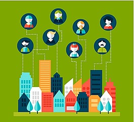 創(chuàng)意社交生活背景矢量素材