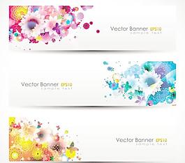 精美花朵banner矢量素材2