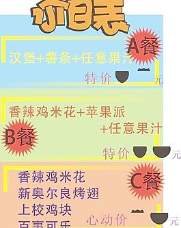 價目表圖片
