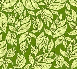 綠葉背景矢量素材3