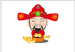 春節財神送祝福EPS素材