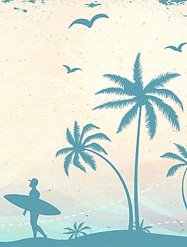 夏季背景矢量插畫