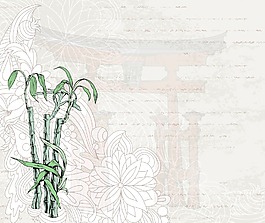 日本垃圾背景矢量